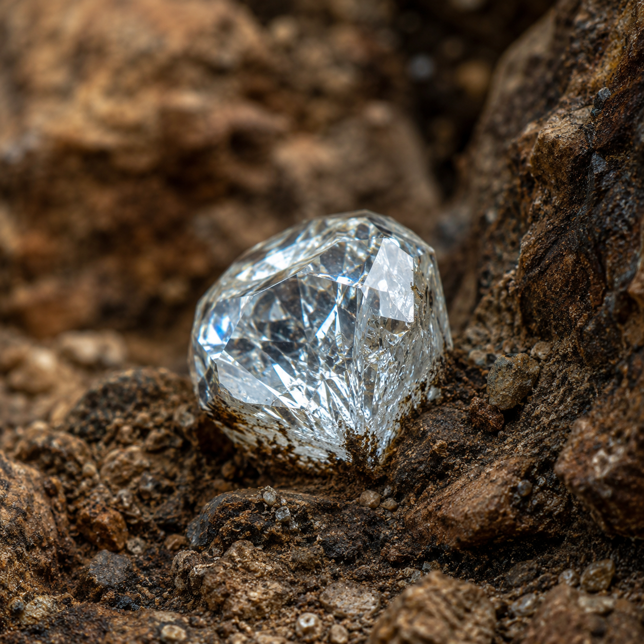 Natural Earth Mined Diamond Ring
